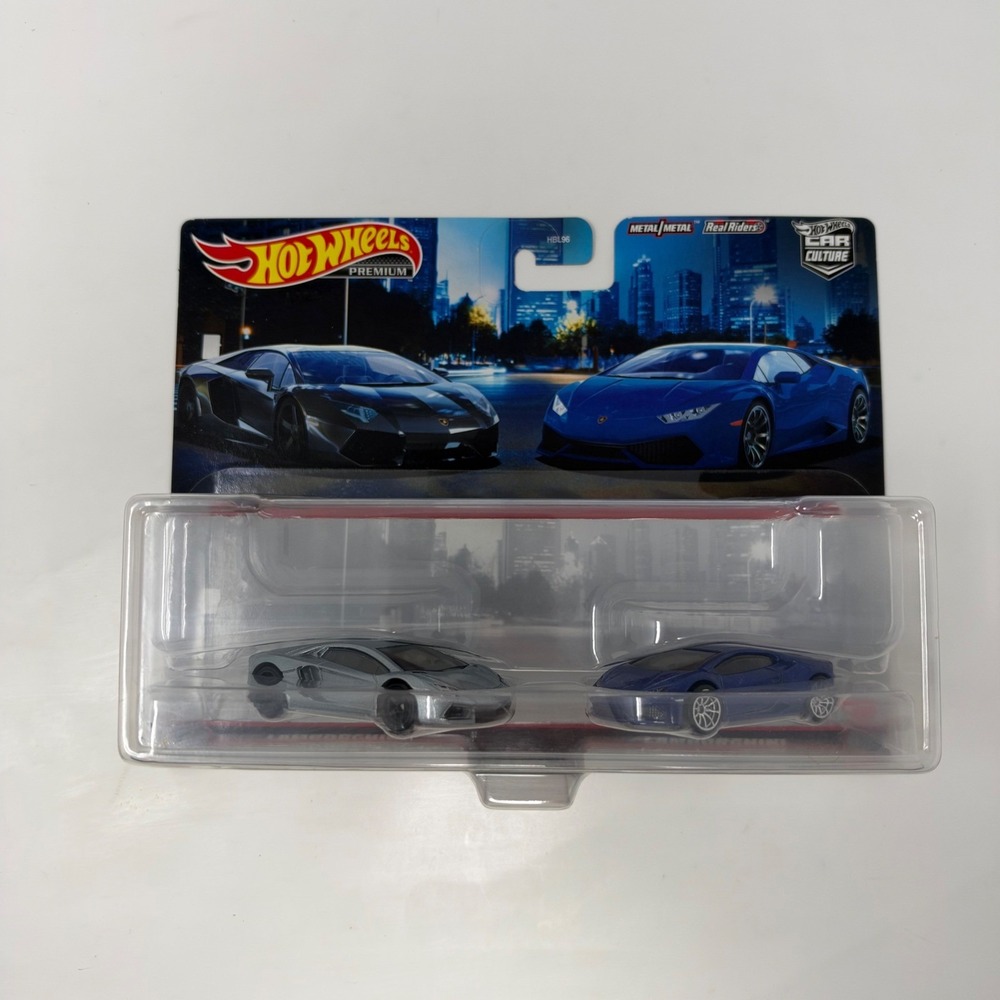 Hot Wheels Premium Car Culture Lamborghini Aventador Huracan 2-Pack HBL96 HFF32